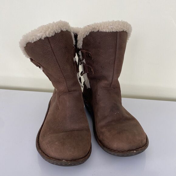 Ugg Boots Size 9 Akadia Brown Shearling Lined Winter Boho Cabincore Classic - Picture 6 of 10